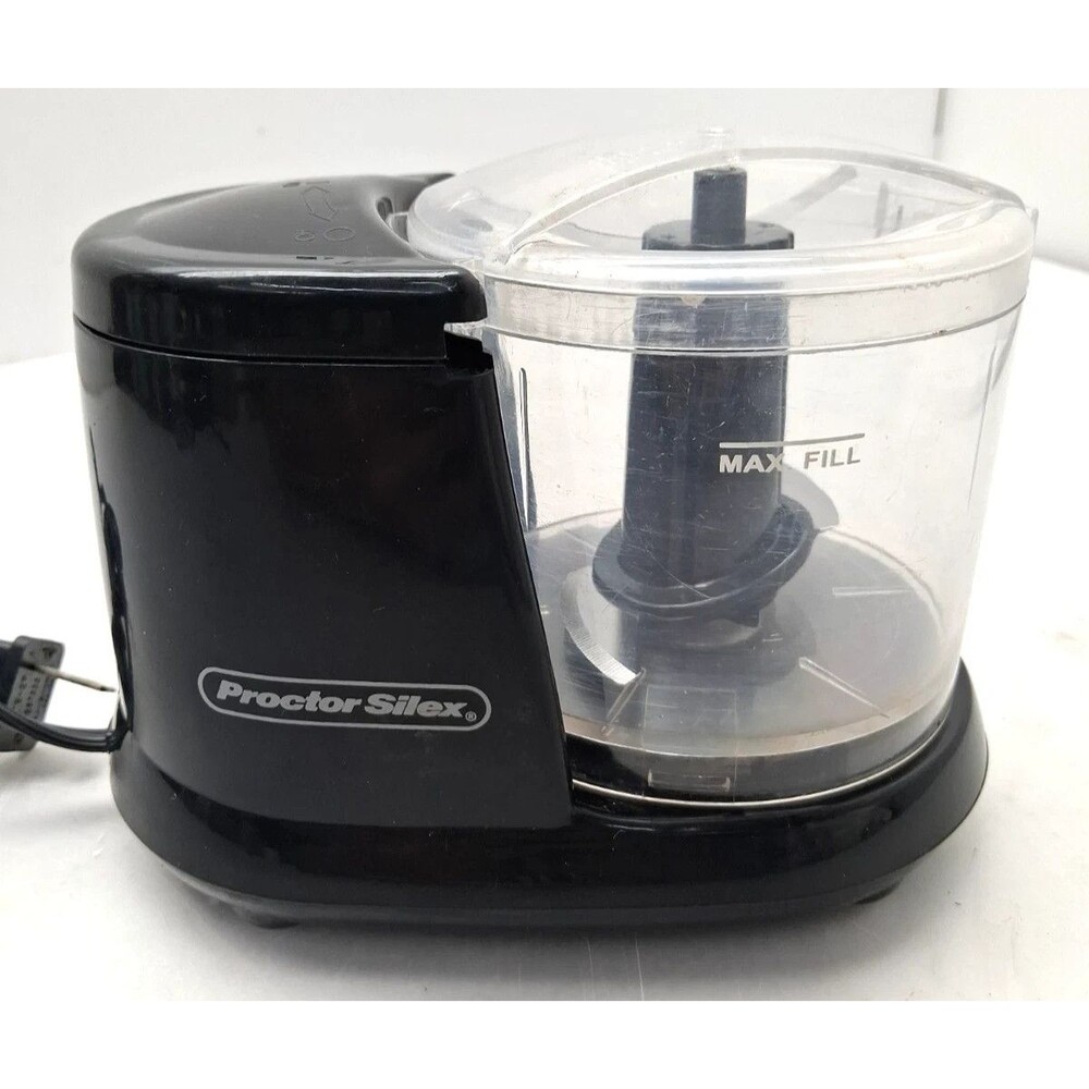 Proctor Silex Mini Food Chopper Processor Black Clear Bowl Electric Kitchen